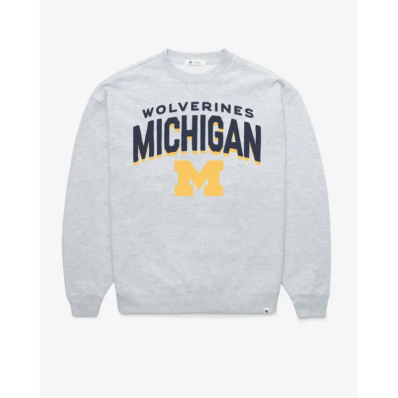 MICHIGAN WOLVERINES CAMPUS ARCH CLOUD '47 OVERSIZED CREW WOMENS