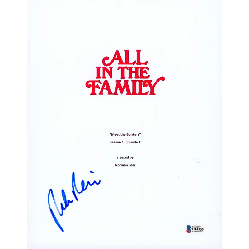 Rob Reiner All In The Family Authentic Signed 8.5x11 Script Cover BAS #H14350