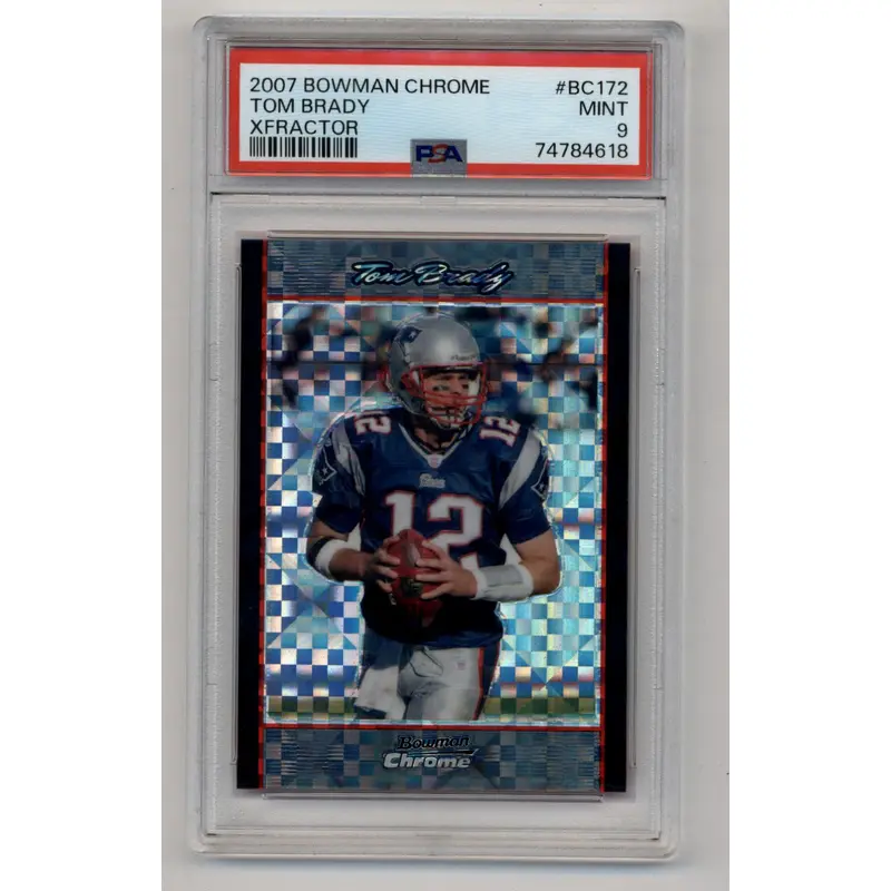 Tom Brady 2007 Bowman Chrome Xfractor 192/250 PSA 9 Mint