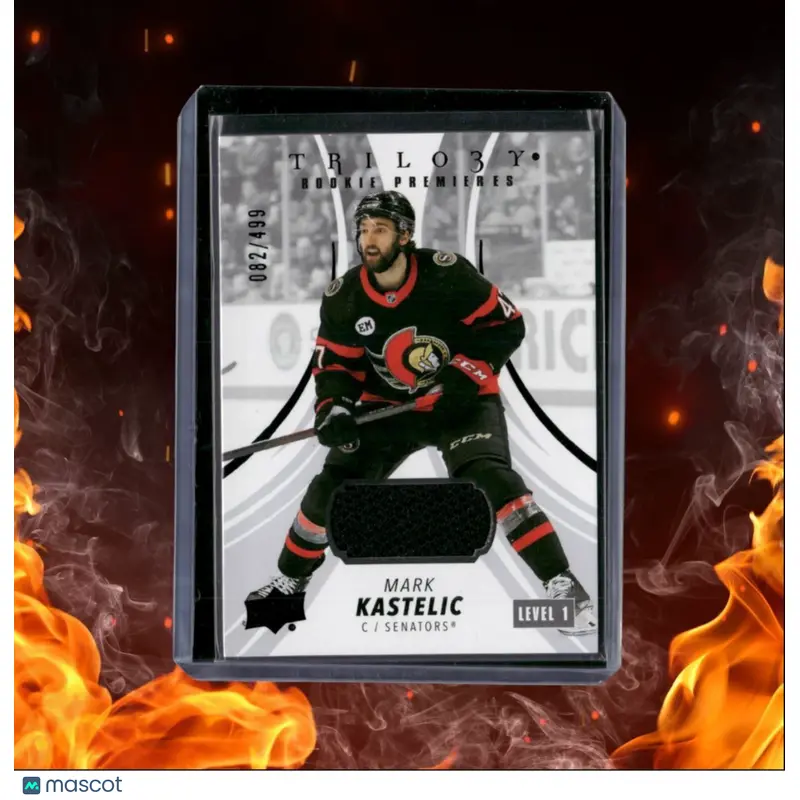 2022-23 Upper Deck Trilogy Mark Kastelic Jersey Level 1 Black Rookie 082/499