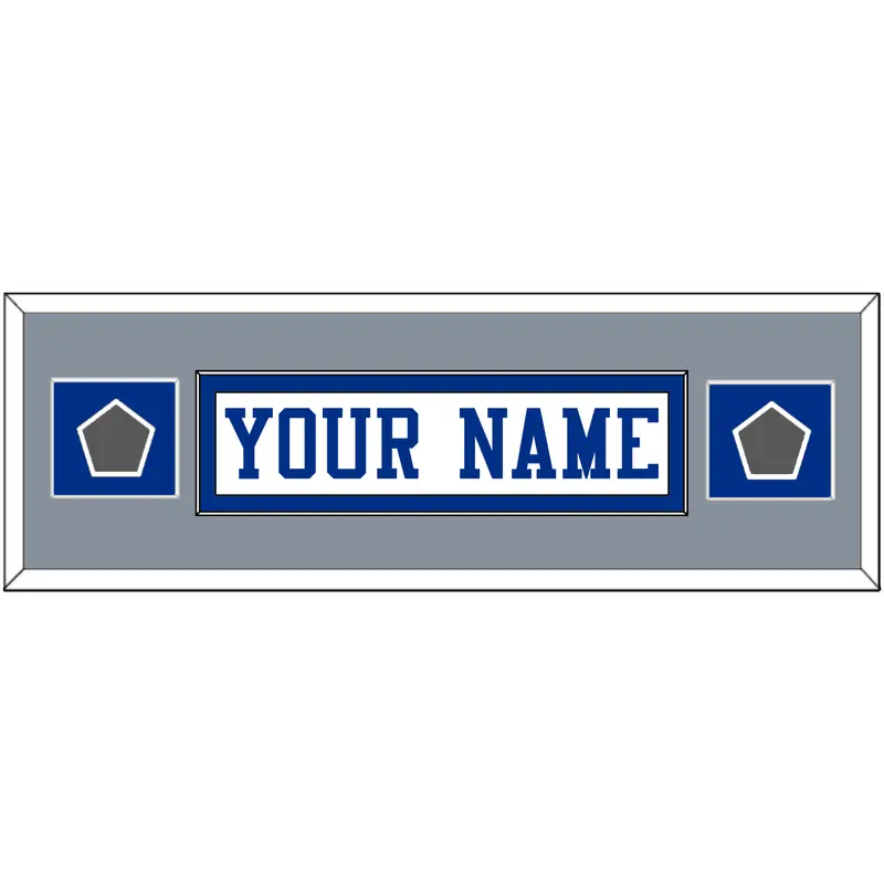 Dallas Nameplate & 2 Super Bowl Jersey Patches - White Jersey - Single Mat 6