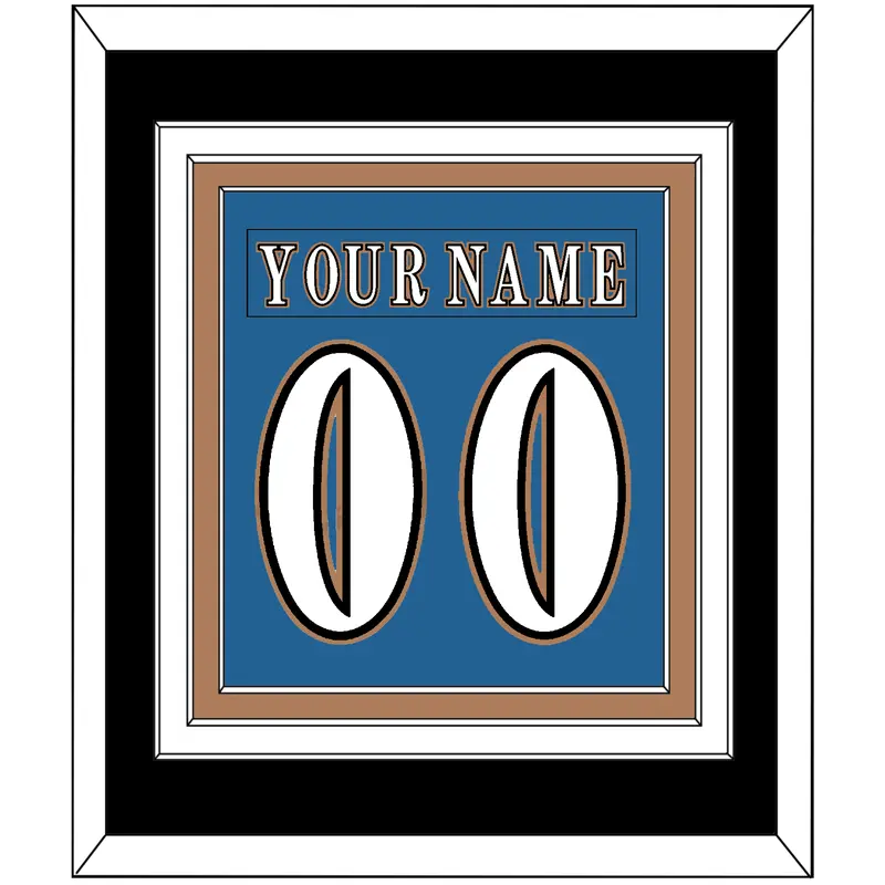 Washington Nameplate & Number (Back) Combined - Road Blue (1995-2000) - Triple Mat 3
