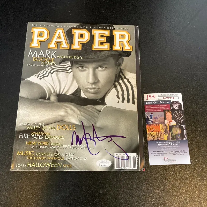 Mark Wahlberg Signed Autographed Magazine With JSA COA