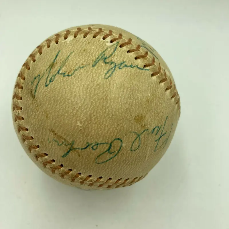 Nolan Ryan Pre Rookie 1966 Greenville Mets Minor League Team Signed Baseball JSA