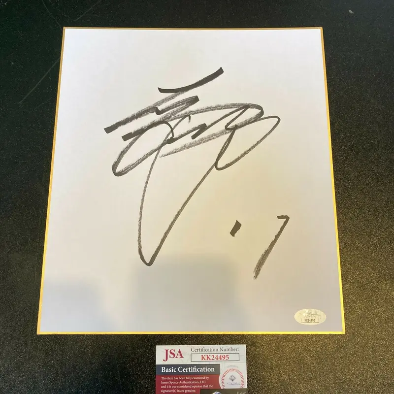 Shohei Ohtani Pre Rookie Signed Parchment Big Sig Nippon-Ham Fighters JSA COA