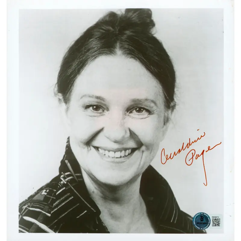 Geraldine Page The Trip to Bountiful Signed 8x8.5 Photo Autographed BAS #BM38073