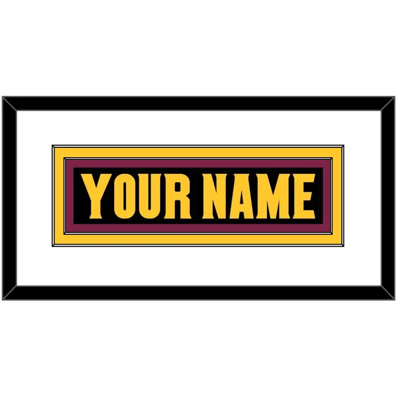 Arizona State Hockey Nameplate - Alternate Black (2018-2024) - Double Mat 1