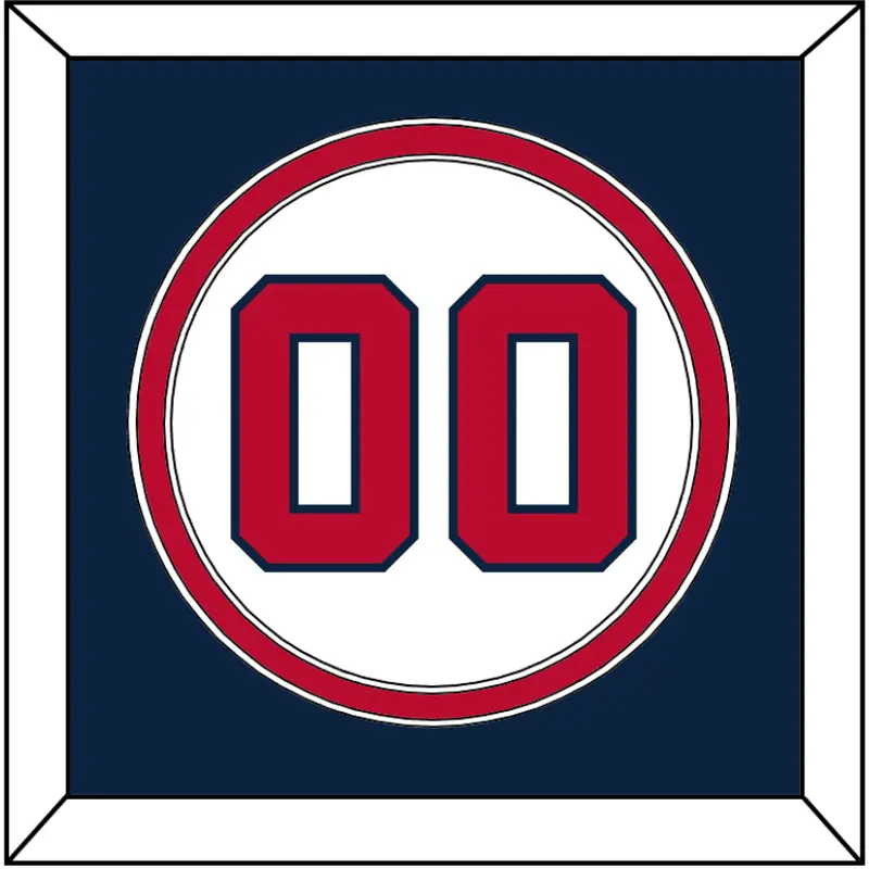 Atlanta Number - Home White - Double Mat 4