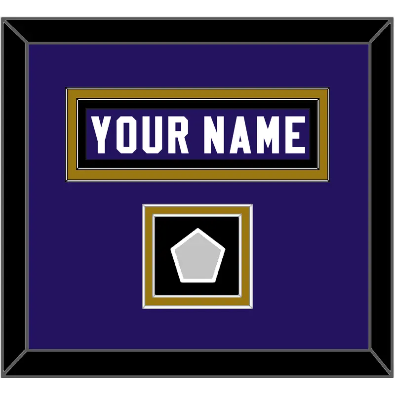 Baltimore Nameplate & Super Bowl Jersey Patch - Home Purple - Double Mat 2