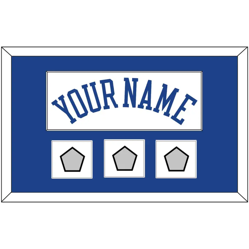 Golden State Name & 3 Finals Patches - Home White (2010-2019) - Single Mat 1