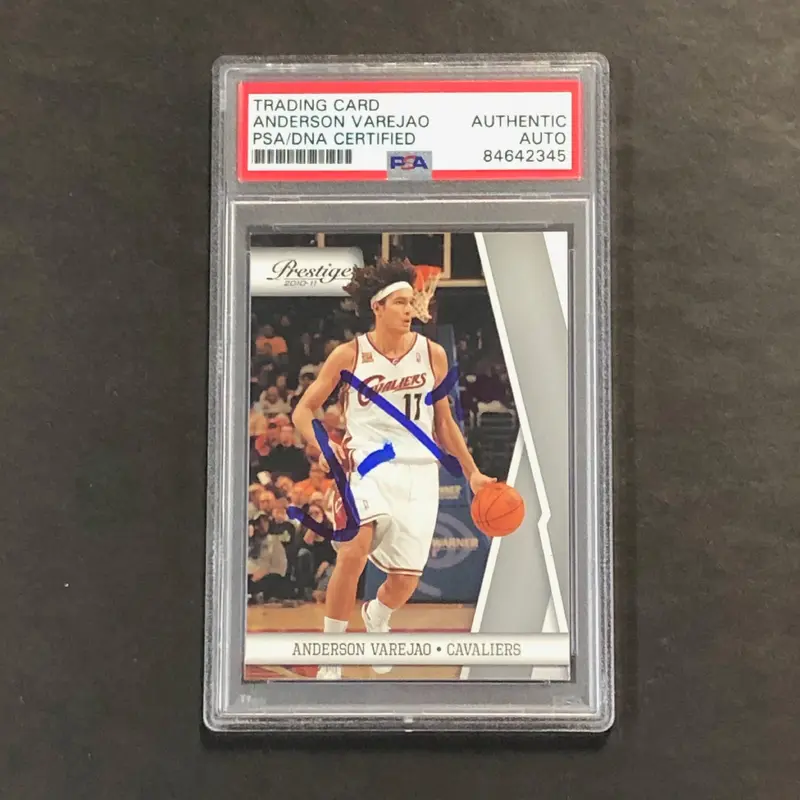 2010-11 Panini Prestige #17 Anderson Varejao Signed Card AUTO PSA Slabbed Cavaliers