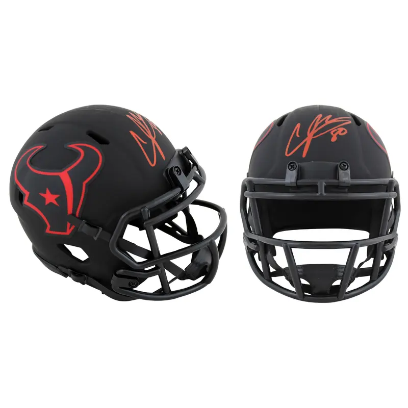 Texans Andre Johnson Authentic Signed Eclipse Speed Mini Helmet JSA Witness