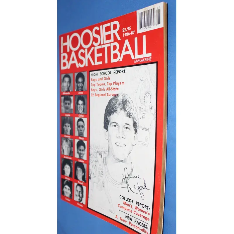 1986-87 Hoosier Basketball Magazine, Steve Alford on Cover