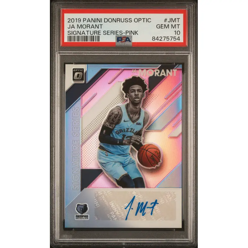 Ja Morant 2019 Donruss Optic Signature Series Pink Auto #11/25 PSA 10 Gem Mint