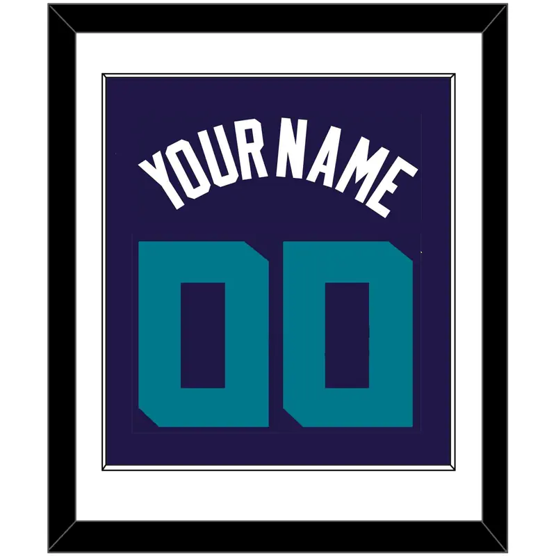 Charlotte Name & Number - Purple Statement - Single Mat 1