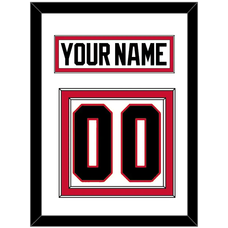 Chicago Nameplate & Number (Back) - Road White (2007-2017) - Double Mat 1