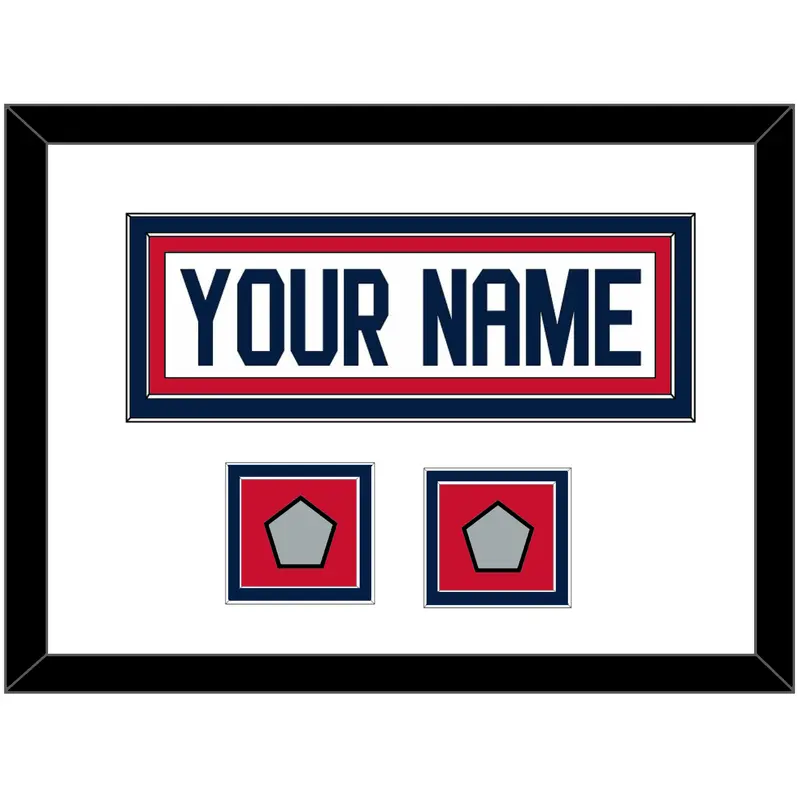 Florida Nameplate & 2 Stanley Cup Champions Patches - Road White - Double Mat 3