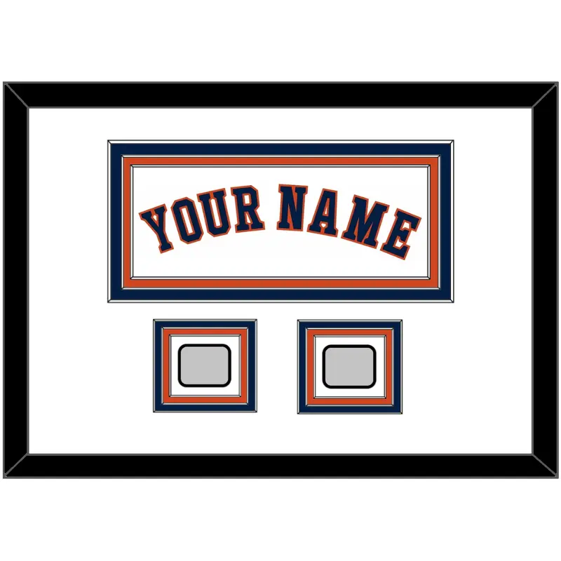 Houston Name & 2 World Series Champions Patches - Home White - Triple Mat 1