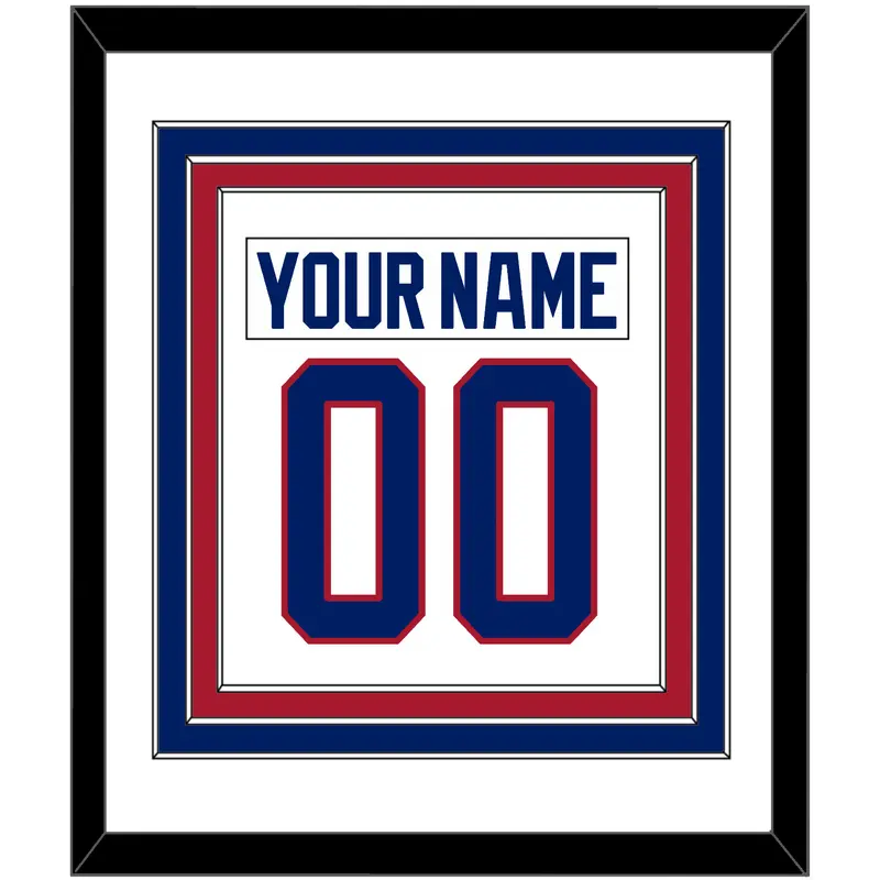 Montreal Nameplate & Number (Back) Combined - Home White (1984-1997) - Triple Mat 1
