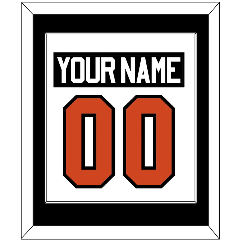 Philadelphia Nameplate & Number (Back) Combined - Road White - Single Mat 2