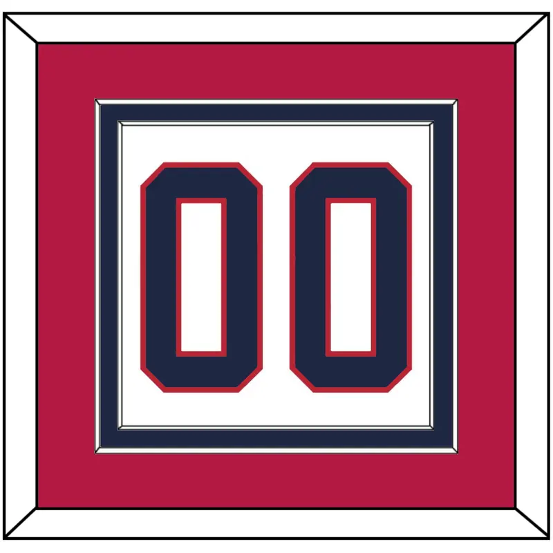 United States Mens Hockey Number - 2002 Olympics Home White - Double Mat 4