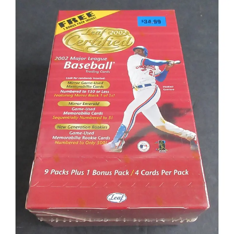 2002 Leaf Certified Baseball Blaster Box (10/4)