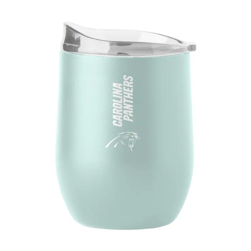 Carolina Panthers 16oz Vertical Powder Coat Curved Beverage