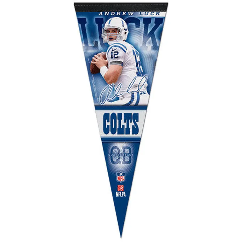 Andrew Luck "Signature Action" Premium Felt Collector's Pennant - Wincraft 2012