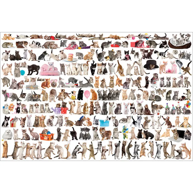 World of Cats Poster (200 Fuzzy Felines!) - Eurographics Inc.