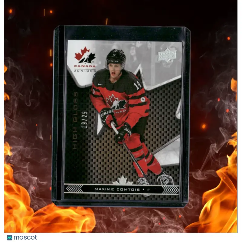 2018-19 Upper Deck Team Canada Juniors Maxime Comtois High Gloss 19/25 #14