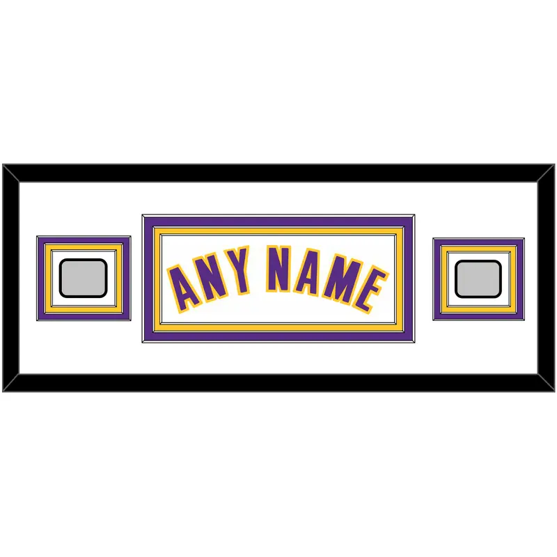 Los Angeles Name & 2 Trophy Patches - Alternate White (2002-2018) - Triple Mat 2