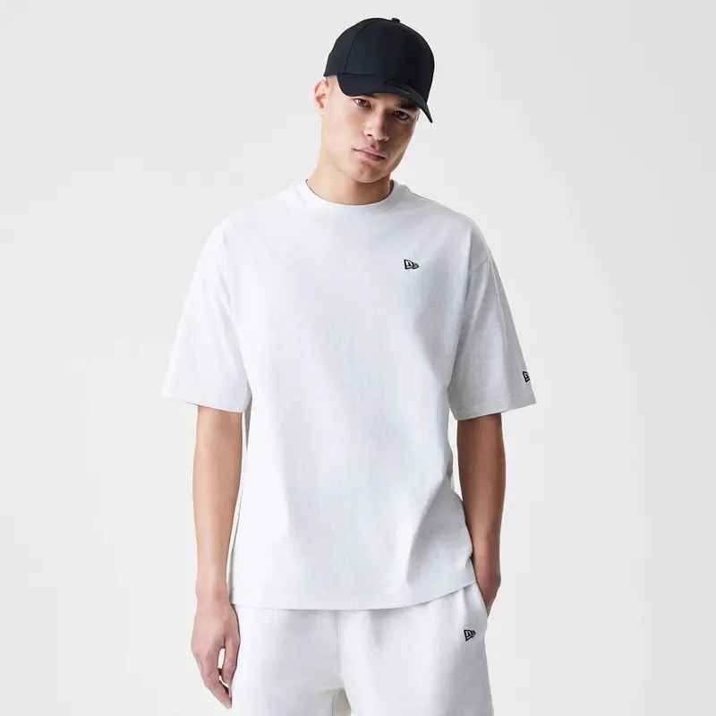 New Era Premium Essential Pastel Grey Oversized T-Shirt