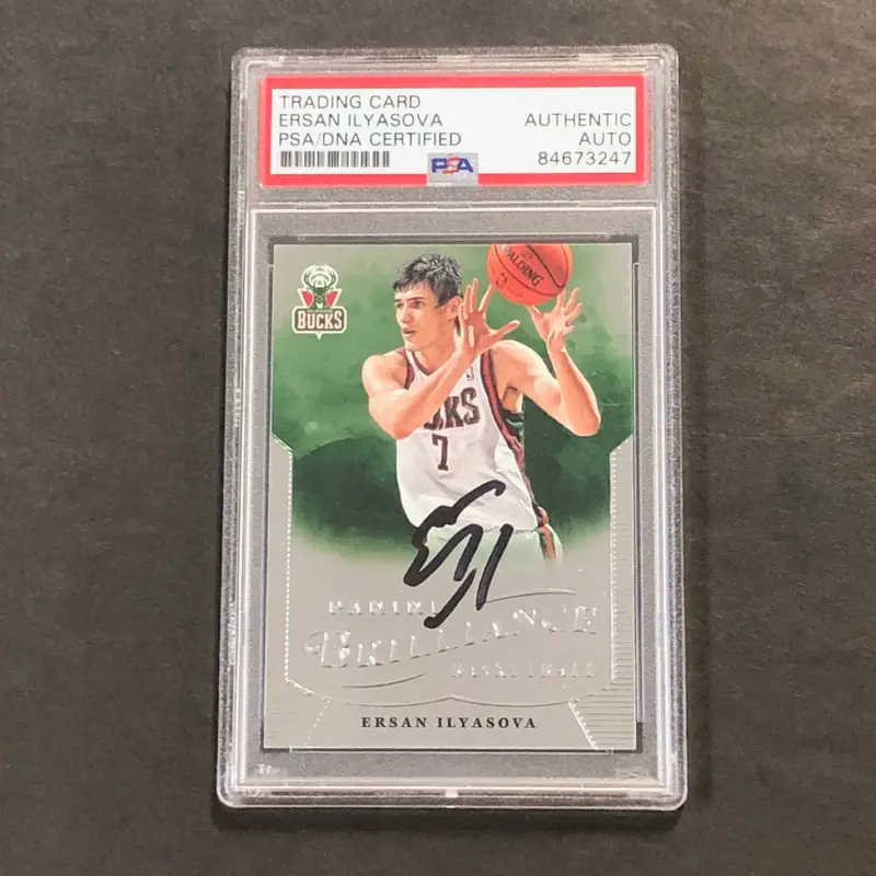 2012-13 Panini Brilliance #125 Ersan Ilyasova Signed Card AUTO PSA Slabbed Bucks