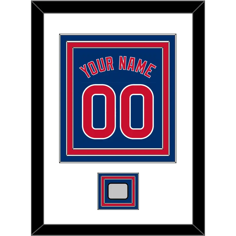 Chicago Name, Number & 2016 World Series Jersey Patch - Alternate Blue - Triple Mat 1