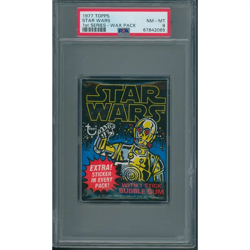 1977 Topps Star Wars Unopened Series 1 Wax Pack PSA 8