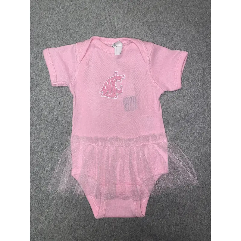 Baby Pink Embroidered Tutu Onesie