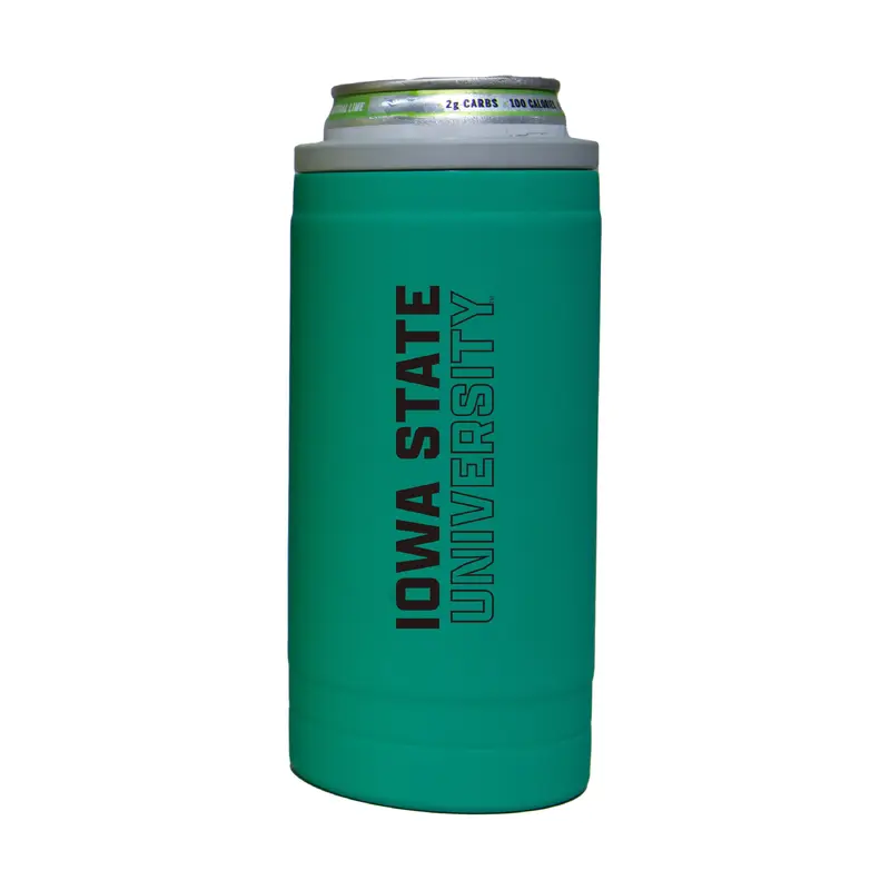 Iowa State 12oz Optic Stacked Soft Touch Slim Coolie