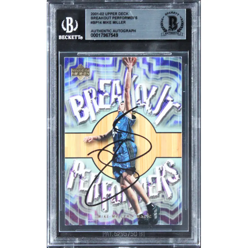 Magic Mike Miller Signed 2001 Upper Deck Breakout Performers #BP14 Card BAS Slab