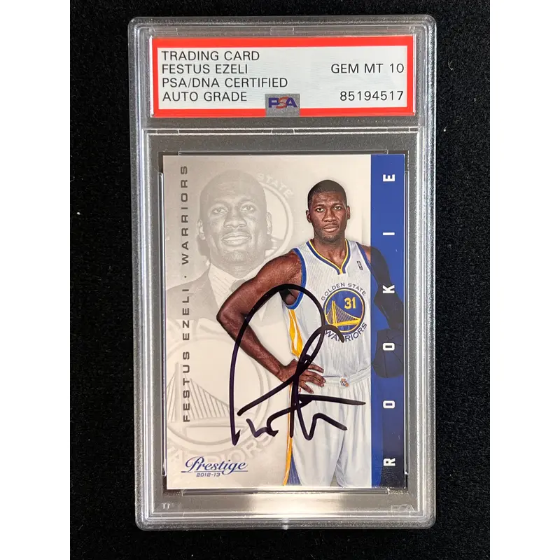 2012-13 PANINI PRESTIGE #229 FESTUS EZELI Signed Card AUTO 10 PSA Slabbed RC Warriors