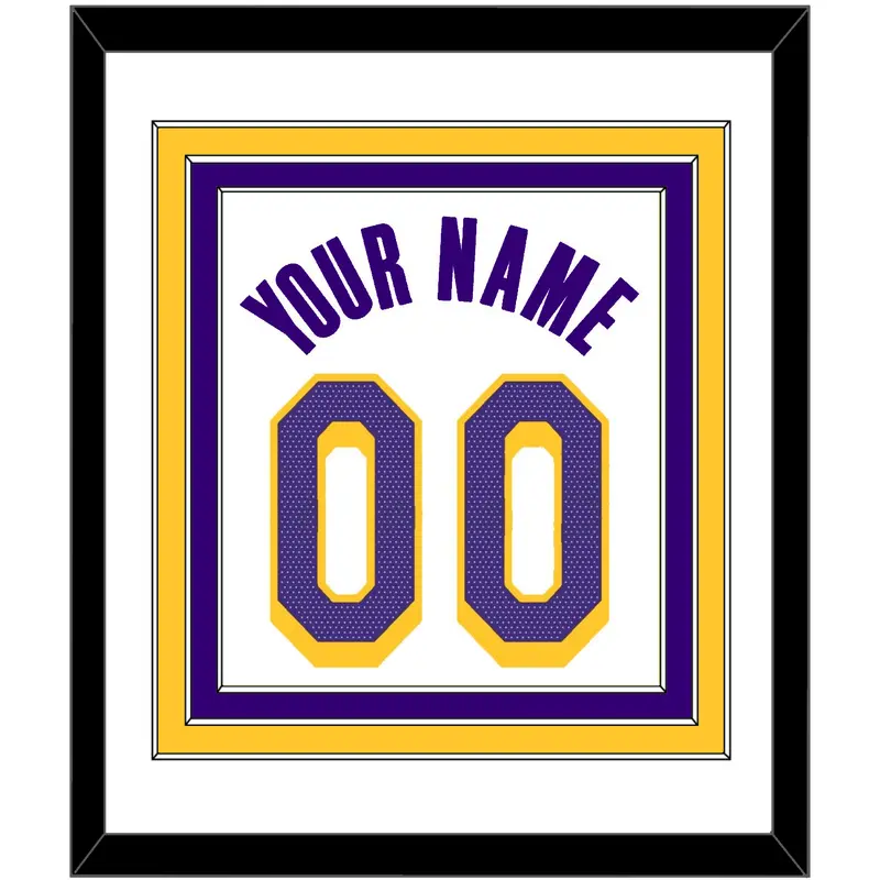Los Angeles Name & Number - White Association - Triple Mat 1