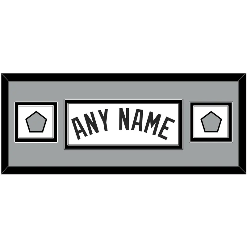 San Antonio Name With 2 Finals Patches - Home White (2002-2017) - Double Mat 6