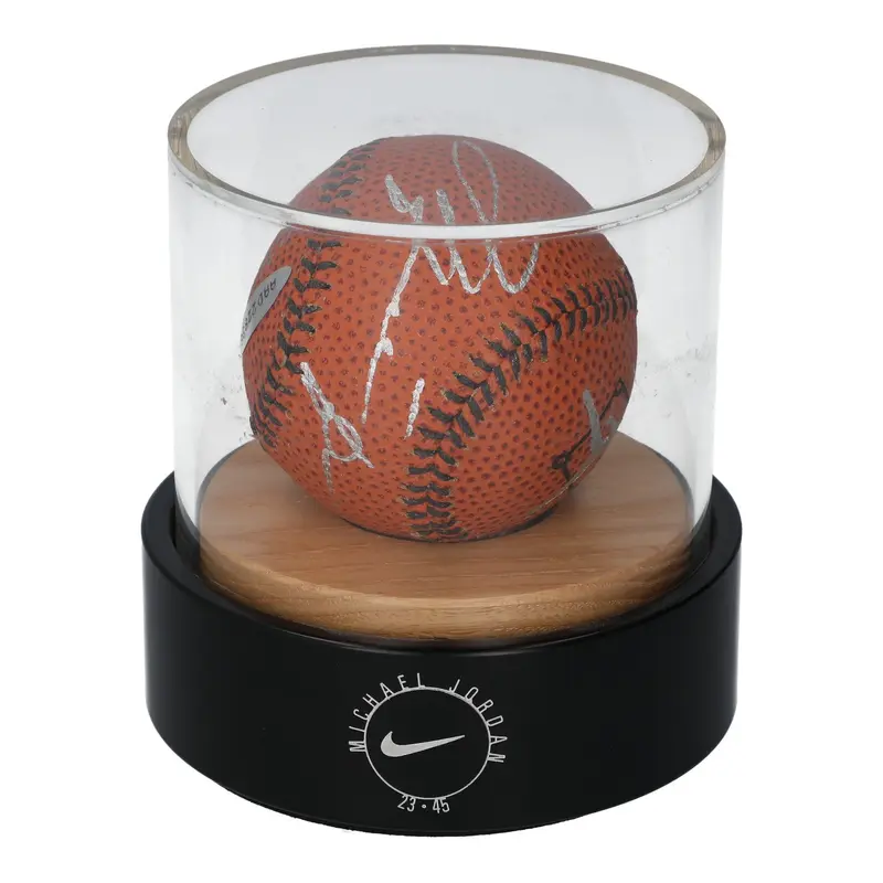 Michael Jordan Signed Nike Basketball Style Baseball Upper Deck UDA & Beckett