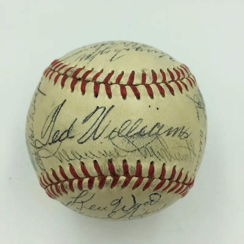 Nice 1952 Boston Red Sox Team Signed Baseball Ted Williams 26 Sigs With JSA COA