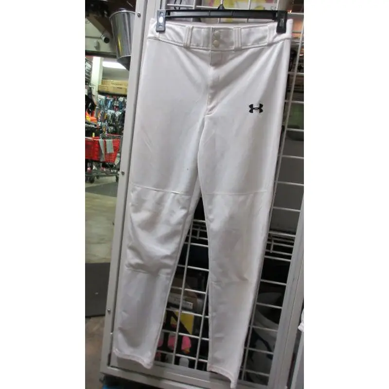Used UnderArmour White Open Bottom Baseball Pants  Size Youth/XL