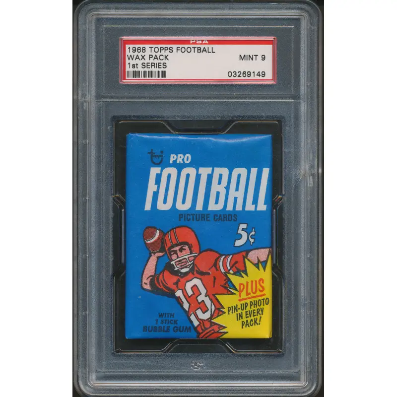 1968 Topps Football Unopened 1st Series Wax Pack PSA 9