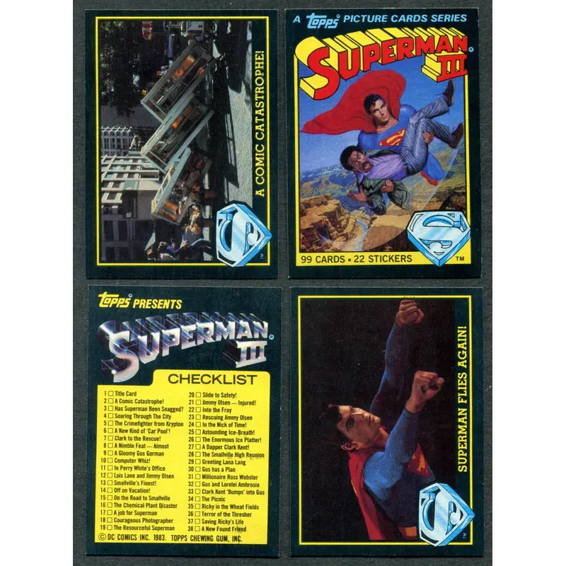 1983 Topps Superman III Complete Set (99) NM NM/MT