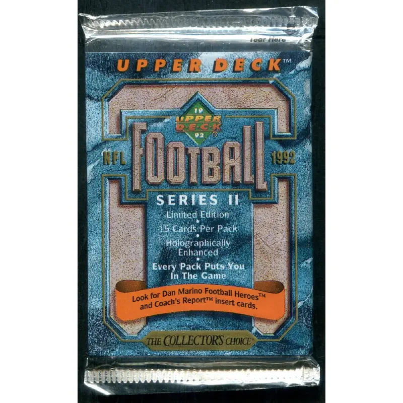 1992 Upper Deck Football Unopened Series 2 Pack (Hobby) (15)