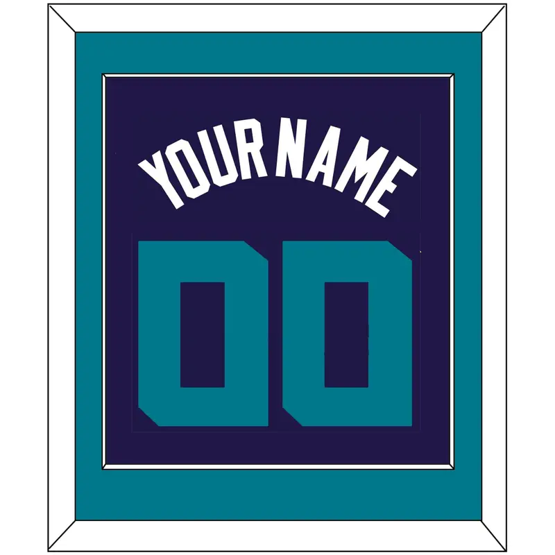 Charlotte Name & Number - Purple Statement - Single Mat 2
