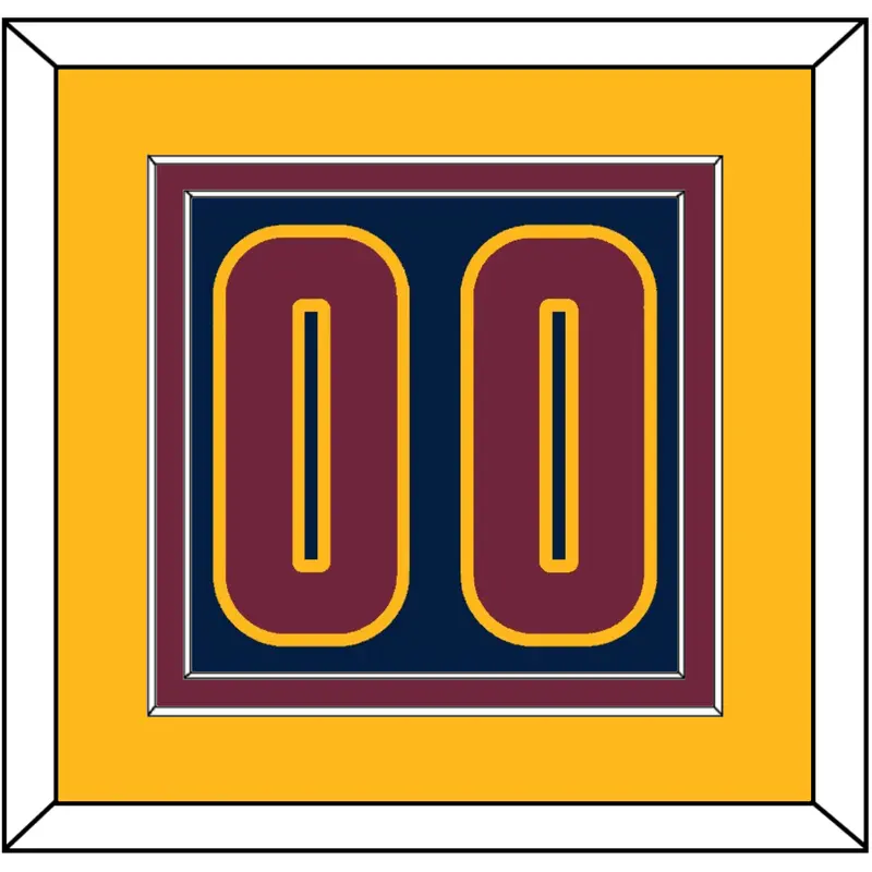 Cleveland Number - Alternate Blue (2014-2017) - Double Mat 4