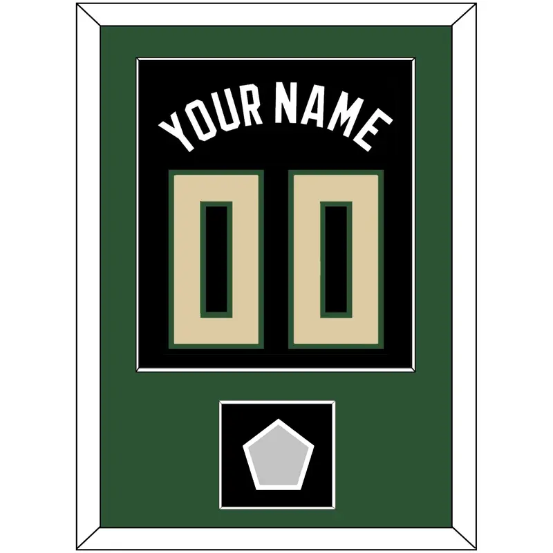 Milwaukee Name & Number With Champions Patch - Black Statement - Single Mat 2